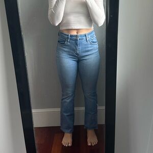High rise bootcut jeans